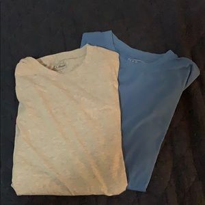 LL Bean Slim Fit Tee Pair - Gray and Blue